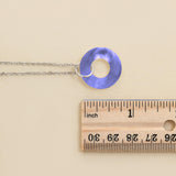 Bottled Up Designs Handmade Glass Hoop Necklace, Recycled Antique Bottles, Made in USA, Birthday Gifts, Mothers Day, Women, Anniversary (Cobalt 1960s Skin Cream Jar)