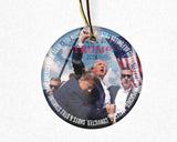 Trump Christmas Ornament 2024, Christmas Tree Decor, Political Trends, Ceramic Ornament, Gift for her and Him, Made in USA.