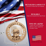 2024 Donald Trump Ornaments - I'll Be Back Wooden Decor - USA Made Christmas Ornament - Patriotic Decorations for American Constitutional Patriots - Wood Gift for Home, Office, Car
