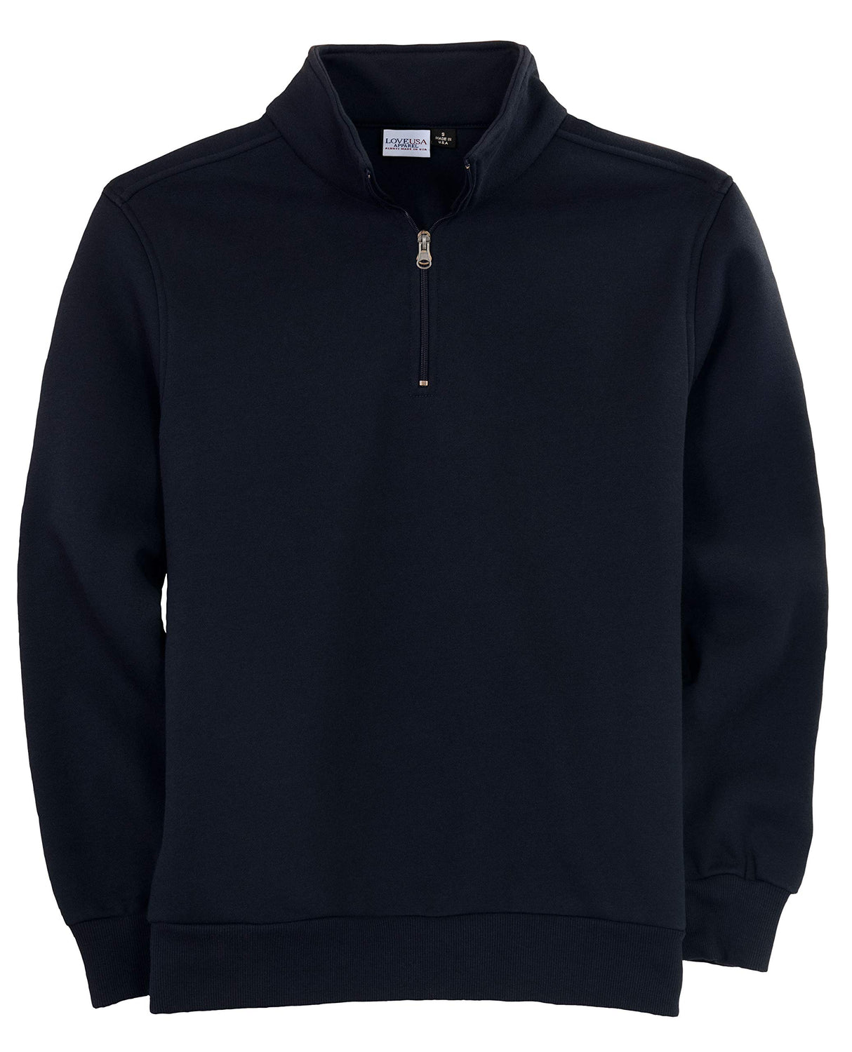Men's Heavy Duty 1/4 Zip Sweatshirt with Heavy Weight Micro Fleece Made in USA