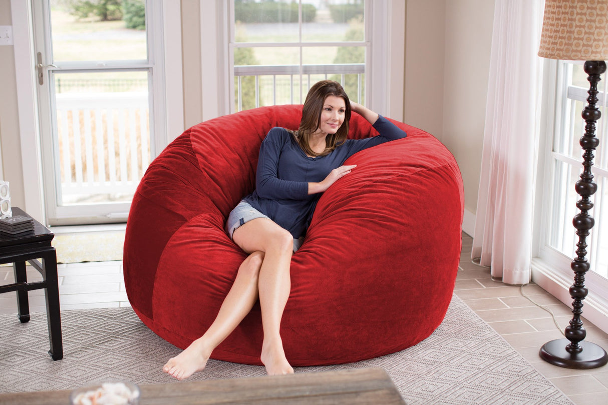 Chill Sack Bean Bag Chair: Giant 6' Memory Foam Furniture Bean Bag - Big Sofa with Soft Micro Fiber Cover, Charcoal
