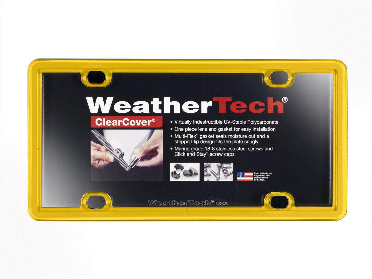WeatherTech ClearCover License Plate Cover and Frame, Baby Blue
