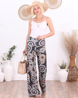 Popana Palazzo Pants for Women Casual Summer Wide Leg Beach Pants Plus Size Made in USA