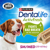 Purina DentaLife ActivFresh Chicken Flavor Small/Medium Breed Adult Dog Dental Chews – Multipack - 30 ct. Pouch