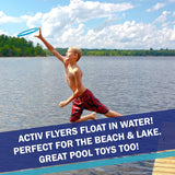Activ Life Kid’s Flying Rings [2 Pack] They Fly Straight & Don’t Hurt! 80% Lighter Than Standard Frisbees - Replace Screen Time with Healthy Family Fun - Get Outside & Play! Proudly Made in The USA