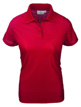 Akwa Made in USA Women's Dry Wicking Polo Shirt with Check Pattern and No-Curl Collar