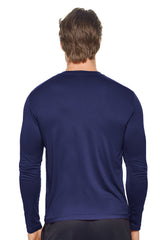 Expert Brand USA-Made Men's Activewear Long Sleeve Natural-Feel Jersey Crewneck Shirt