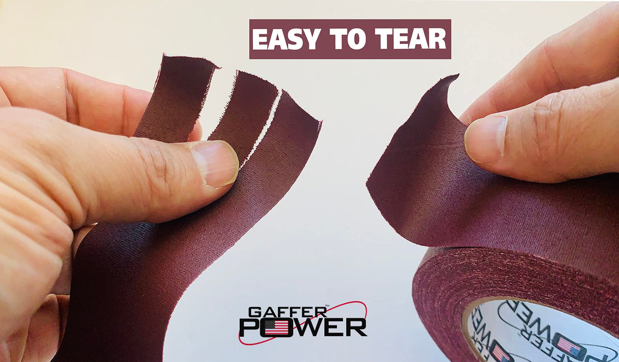 Gaffer Power Proudly Made in The USA, Real Professional Grade Gaffer Tape, Heavy Duty Gaffers Tape, Non-Reflective, Multipurpose. 2 Inches x 30 Yards, Black