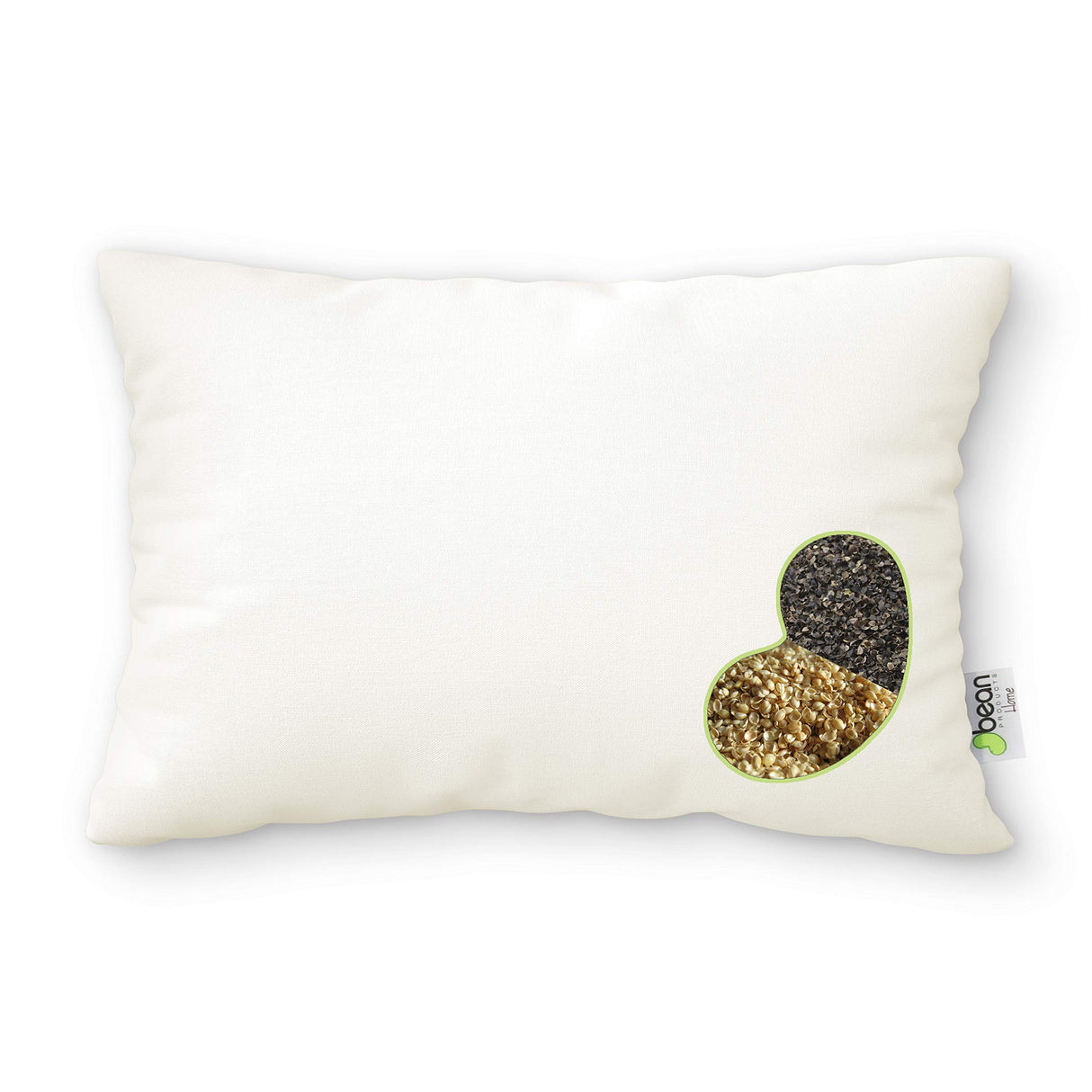 Multi Grain Japanese Pillow - 14" x 20" - Organic Cotton Zippered Shell with 1 Side Organic Millet and 1 side Organic Buckwheat - Bed Body Floor Cushion Insert Couch Throw Bolster - Made in USA