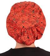 Sparkling EARTH Riley Medical Scrub Caps with Flat Front and Roomy Back - Adjustable Cord Lock Closure - Made in The USA!
