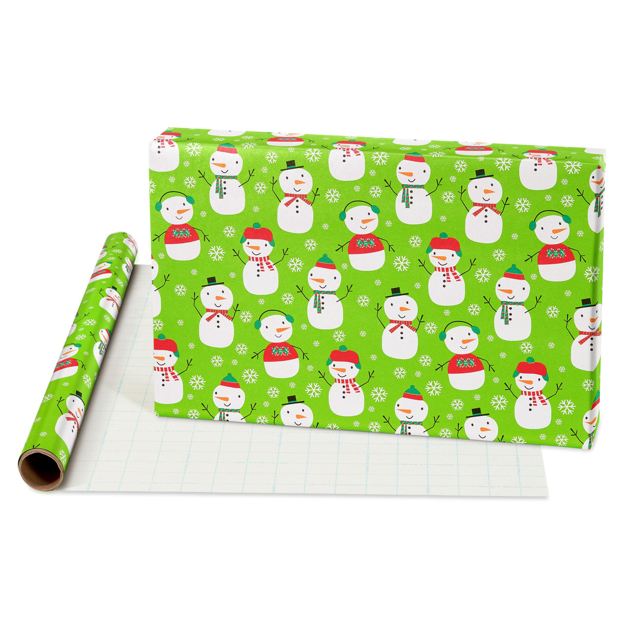 American Greetings 120 sq. ft. Reversible Kids Christmas Wrapping Paper Bundle, Santa, Snowmen and Candy Canes (3 Extra Wide Rolls 40 in. x. 12 ft.)