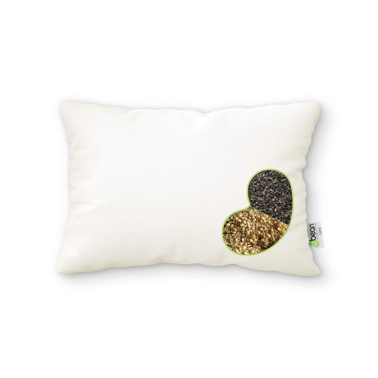 Multi Grain Japanese Pillow - 14" x 20" - Organic Cotton Zippered Shell with 1 Side Organic Millet and 1 side Organic Buckwheat - Bed Body Floor Cushion Insert Couch Throw Bolster - Made in USA