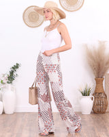 Popana Palazzo Pants for Women Casual Summer Wide Leg Beach Pants Plus Size Made in USA