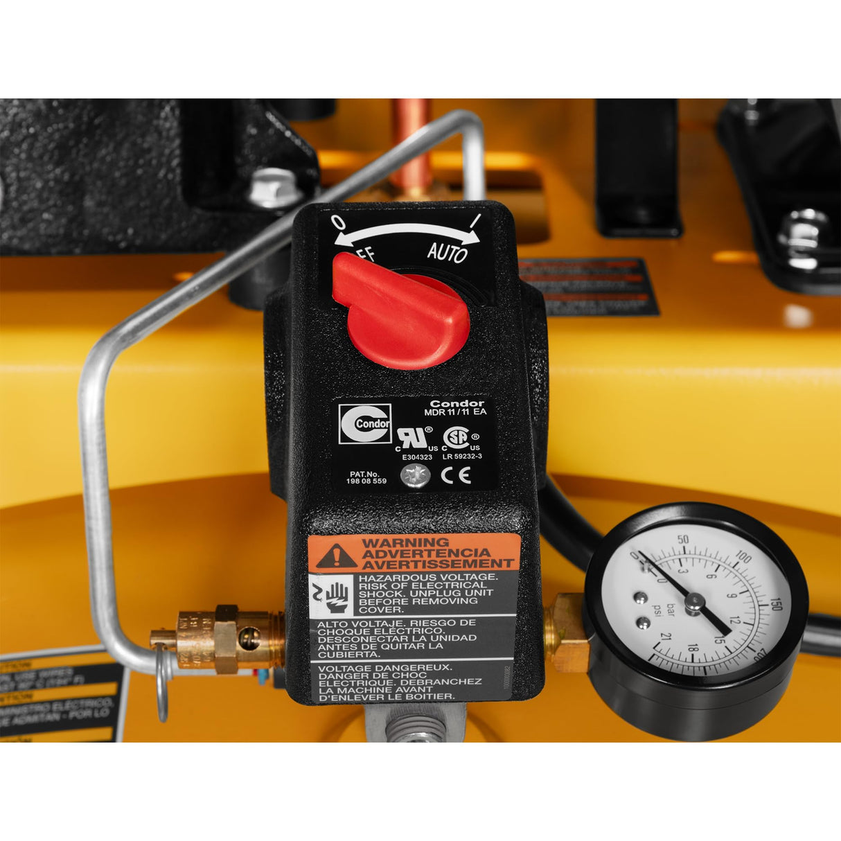Dewalt DXCM805.COM 5 HP 80 Gallon 175 Max PSI 17 SCFM @ 40 PSI 14.6 SCFM @ 90 PSI Single-Stage Oil-Lube Electric Stationary Vertical Air Compressor