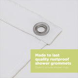 Bean Products Cotton Shower Curtain (White), [70" x 74"] | All Natural Materials| Works with Tub, Bath and Stall Showers