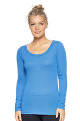 Expert Brand USA-Made Women's Activewear Performance Heather V-Neck T-Shirt