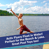 Activ Life Kid’s Flying Rings [2 Pack] They Fly Straight & Don’t Hurt! 80% Lighter Than Standard Frisbees - Replace Screen Time with Healthy Family Fun - Get Outside & Play! Proudly Made in The USA