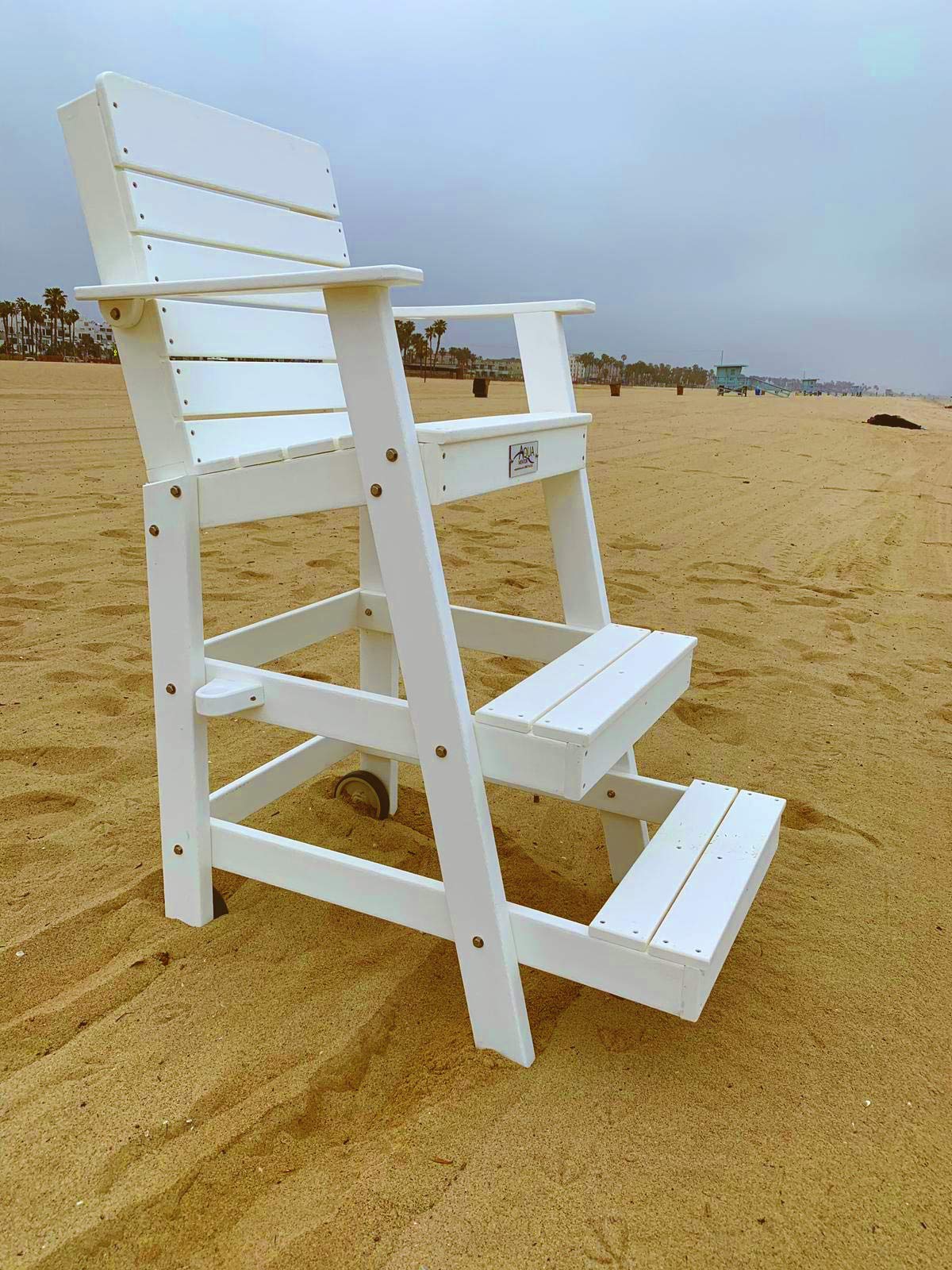 Lifeguard Chair for Pool, Lake and Beach (40") Made in The USA - Durable Recycled Plastic Lumber, Long Service Life, Comfortable with Wide Steps, Stable Platform
