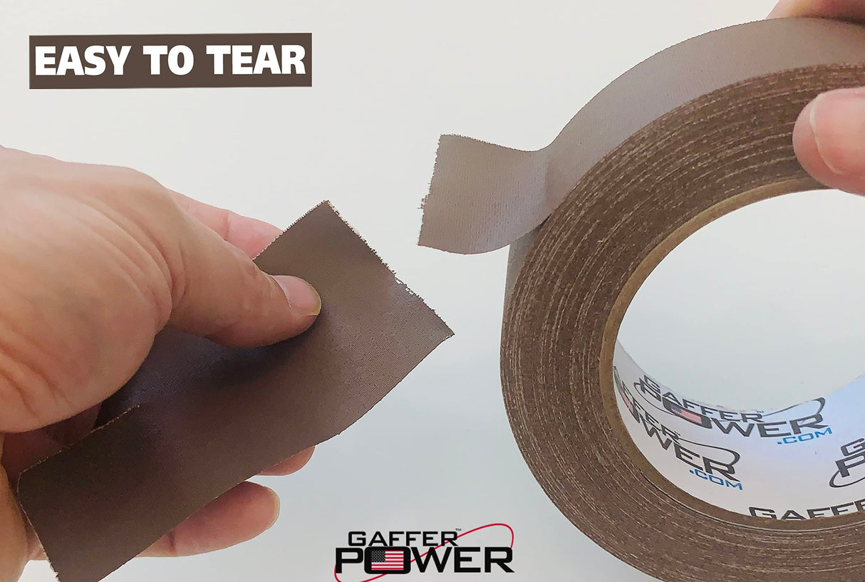 Gaffer Power Proudly Made in The USA, Real Professional Grade Gaffer Tape, Heavy Duty Gaffers Tape, Non-Reflective, Multipurpose. 2 Inches x 30 Yards, Black