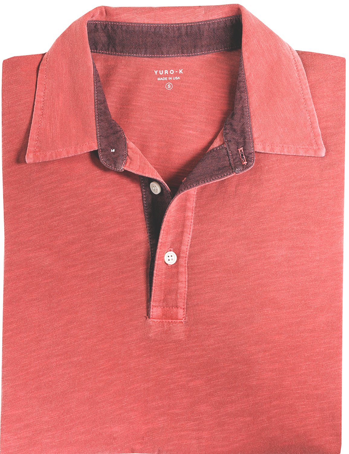 YURO-K Premium Cotton Slub Jersey Short Sleeve Men's Polo T-Shirt with Side Slit Small - XX