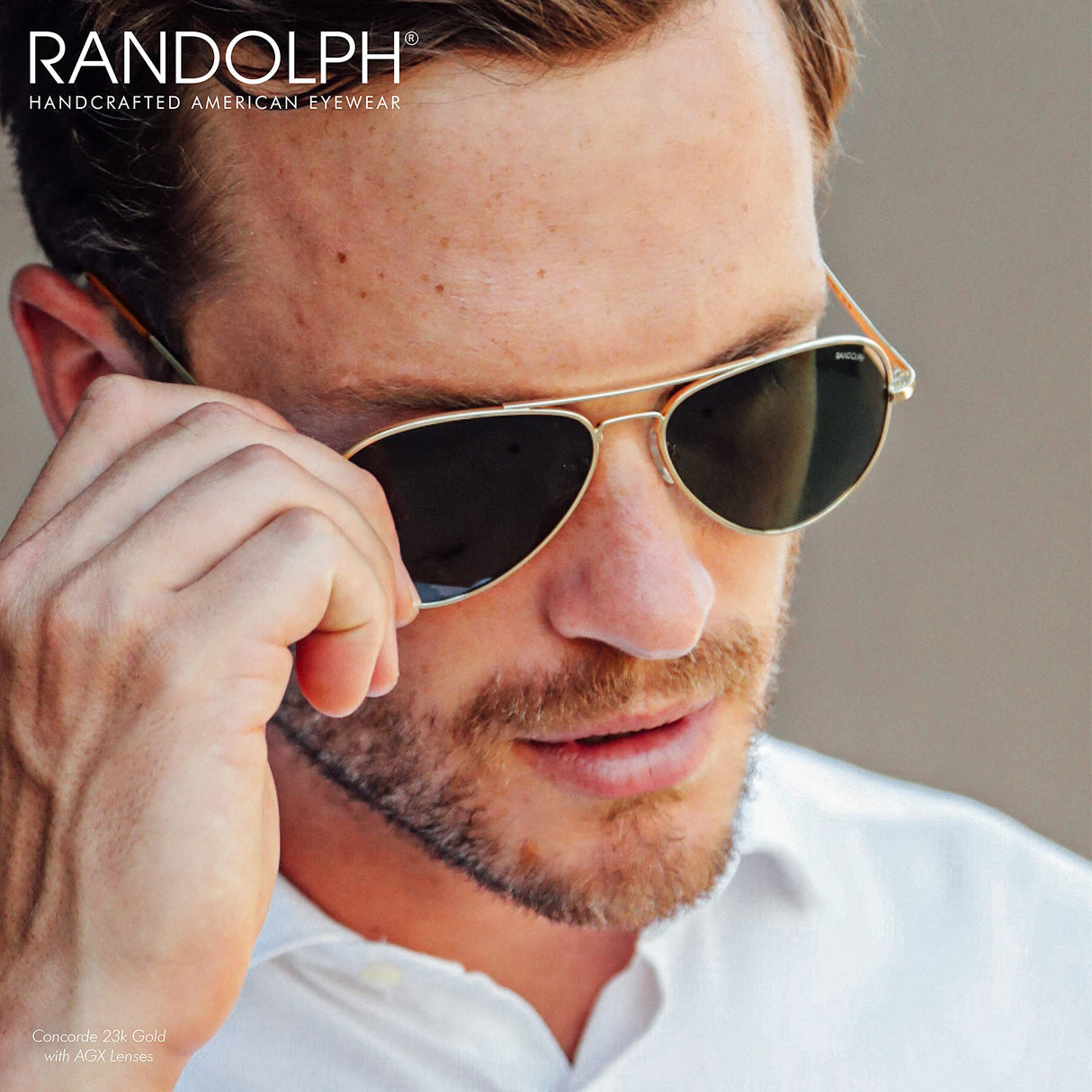 Randolph USA | Concorde Classic Aviator Sunglasses for Men or Women 100% UV