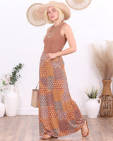 Popana Womens Long Maxi Skirt - Made in USA Long Skirts for Women Trendy - Casual Convertible Sundress Plus Size Maxi Skirt