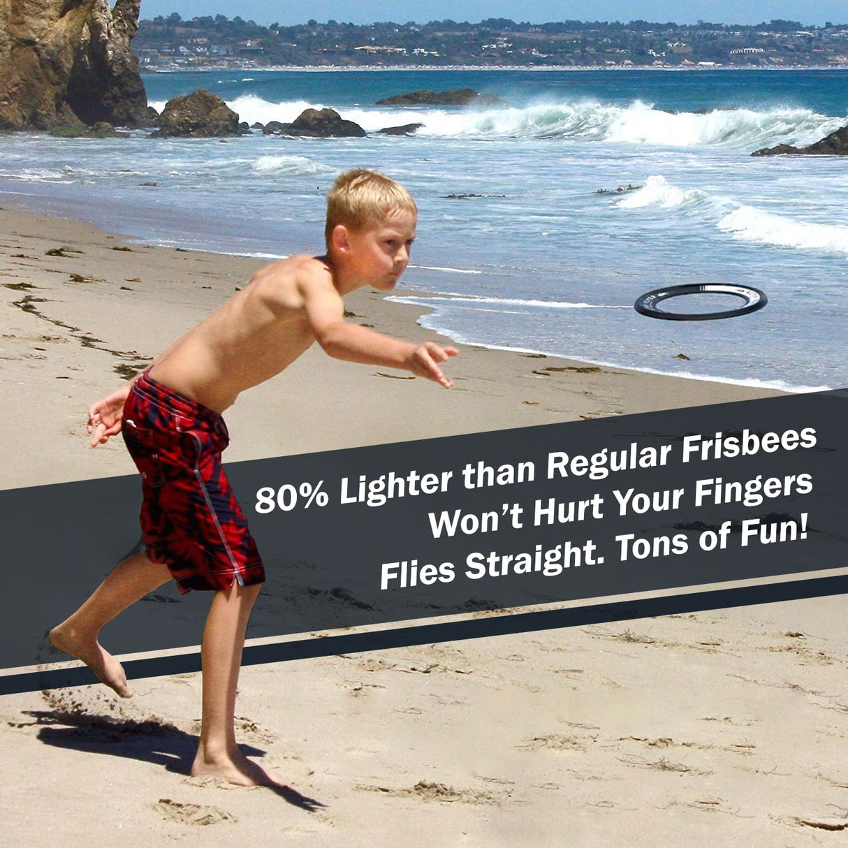 Activ Life Kid’s Flying Rings [2 Pack] They Fly Straight & Don’t Hurt! 80% Lighter Than Standard Frisbees - Replace Screen Time with Healthy Family Fun - Get Outside & Play! Proudly Made in The USA