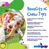 SodaPup Hot Dog – Durable Dog Chew Toy Made in USA from Non-Toxic, Pet Safe, Food Safe Nylon Material for Mental Stimulation, Clean Teeth, Fresh Breath, Problem Chewing, Calming Nerves, & More