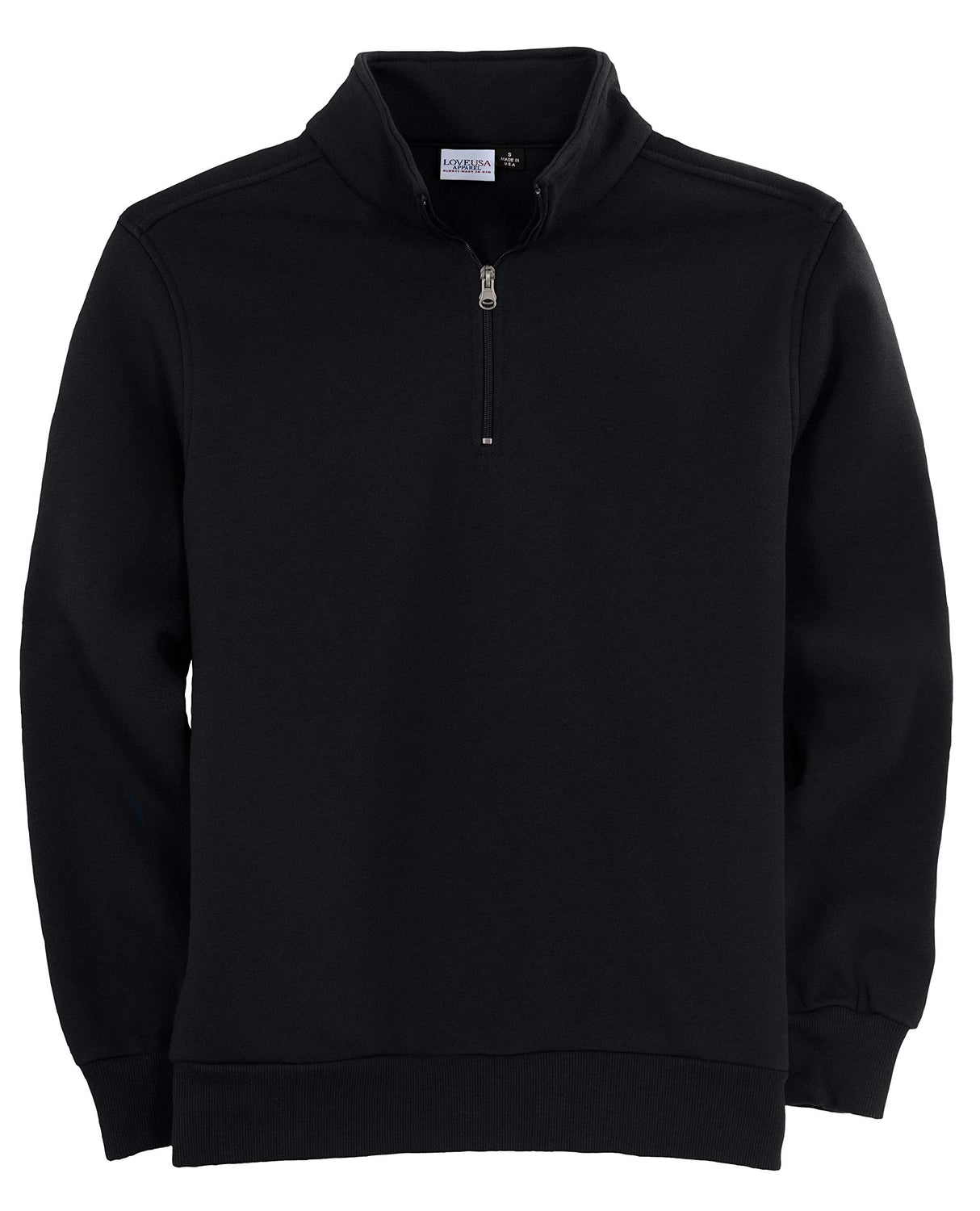 Men's Heavy Duty 1/4 Zip Sweatshirt with Heavy Weight Micro Fleece Made in USA