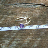 Recycled Antique Bottles and Glassware Sterling Silver At The Cross Adjustable Ring (Aqua Vintage Mason Jar)