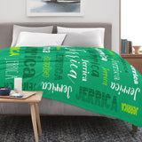 Custom Blanket with Name, Soft Cozy Personalized Name Blankets for Kids, Girls, Boys, Adults, Customized Christmas Blanket for Women, Men, Newborn, New Mom, Red Colors, Made in USA