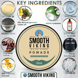 Smooth Viking Forming Cream - High Hold Styling Cream for Matte Finish, Men's Hair Products, Hair Paste for Short, Curly and Long Hair, Made in USA, 2oz