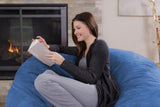 Chill Sack Bean Bag Chair: Giant 5' Memory Foam Furniture Bean Bag - Big Sofa with Soft Micro Fiber Cover - Black