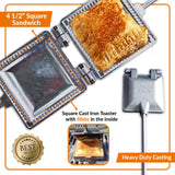 C. Palmer Aluminum Campfire Cooking Sandwich Maker, Long Handle Mountain Pie Maker, Made in America