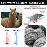 Ski Socks Made in USA - Alpaca Wool Winter Weather Lightweight Socks for Skiing