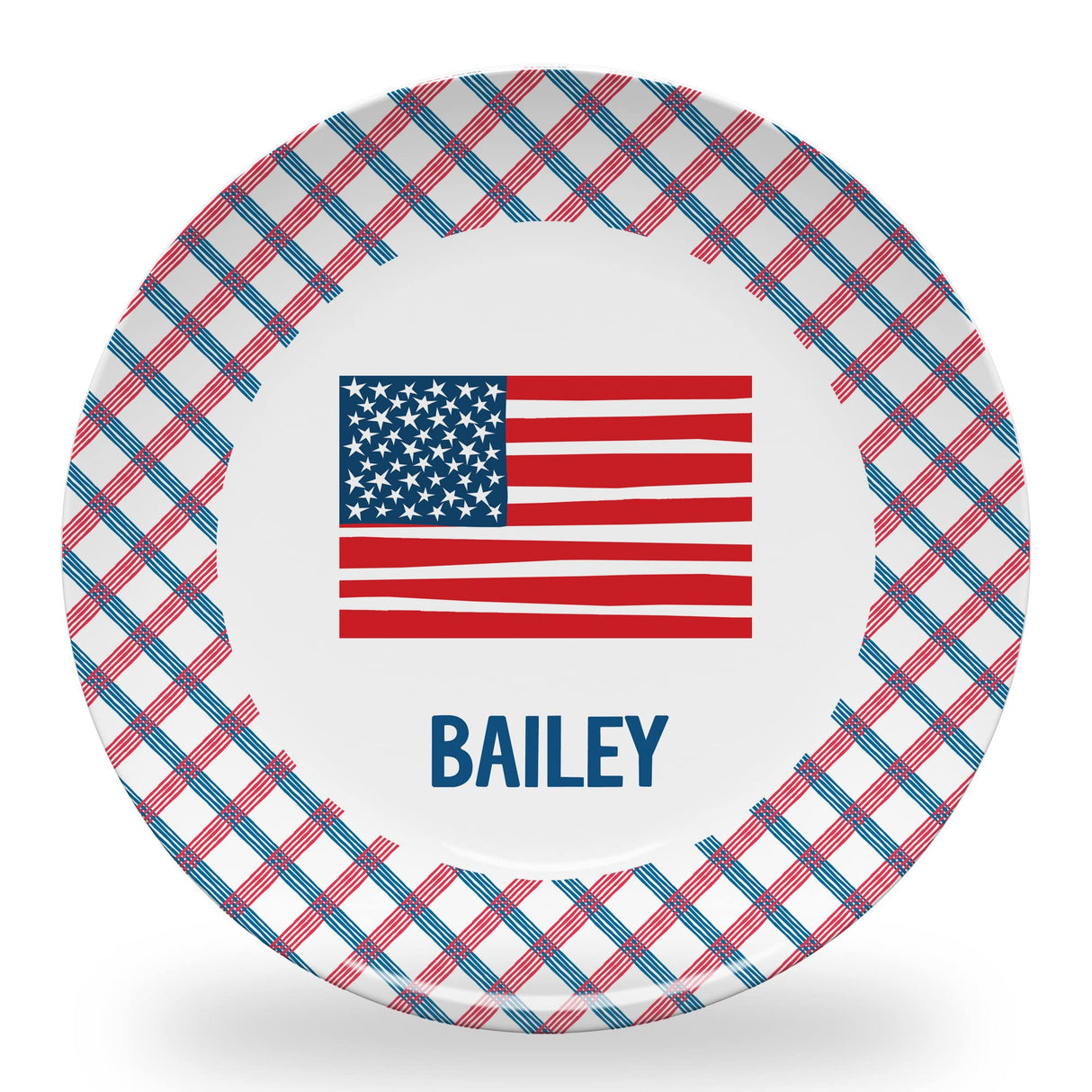 Tiny Expressions - Personalized Holiday Plates for Kids with Customized Name | BPA Free | Dishwasher Safe | Made in the USA (Christmas Plate)