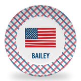 Tiny Expressions - Personalized Holiday Plates for Kids with Customized Name | BPA Free | Dishwasher Safe | Made in the USA (Christmas Plate)