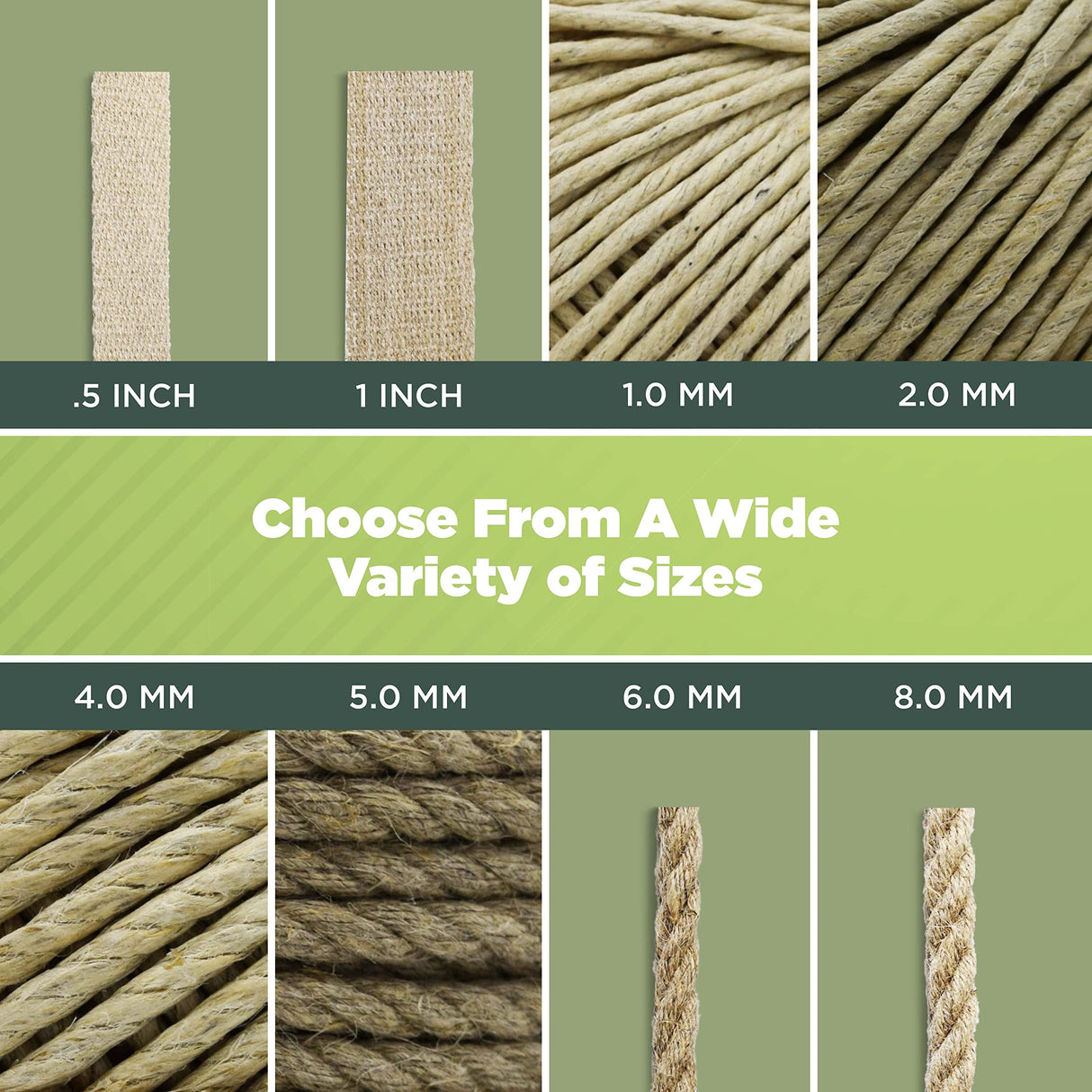 Bean Products Hemp Twine - High Tensile Strength and Durable - Made with 100% Hemp - Perfect for Jewelry, Arts & Crafts, Decoration, Cooking - 0.5MM, 50G/328 Ft. - 8 lb. Test Strength - Natural
