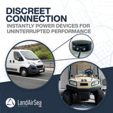 LandAirSea Hardwire Power Adapter Cable | Connects to External Power Source | Fits 54 & Overdrive Models