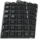Clear Rubber Feet (53 Pack) Self Stick Bumper Pads - Made in USA - Adhesive Tall Square Bumpers for Electronics, Speakers, Laptop, Appliances, Furniture, Computers