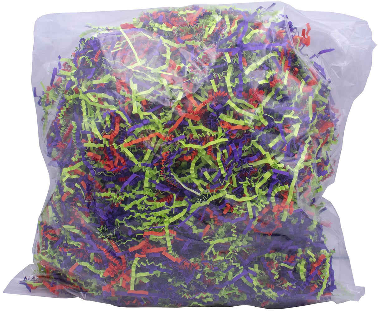 Stephanie Imports Made In USA 3-Ply Crinkle Cut Shredded Paper 2 lbs (Red & Green Christmas Mix)
