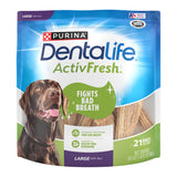 Purina DentaLife ActivFresh Chicken Flavor Large Breed Adult Dog Dental Chews - 21 ct. Pouch