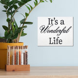 JennyGems Christmas Decorations, Christmas Farmhouse Decor, It's a Wonderful Life, Christmas Signs for Home Decor, 7.25x6 Inch Wood Sign, Inspirational Motivational Signs, American Made