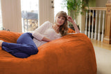 Chill Sack Bean Bag Chair: Huge 6' Memory Foam Furniture Bag and Large Lounger - Big Sofa with Soft Micro Fiber Cover - Red Furry