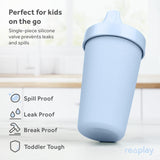 Re-Play Made in USA 10 Oz. Sippy Cups for Toddlers, Pack of 4 - Reusable Spill Proof Cups for Kids, Dishwasher/Microwave Safe - Hard Spout Sippy Cups for Toddlers 3.13" x 6.25", Desert Roses