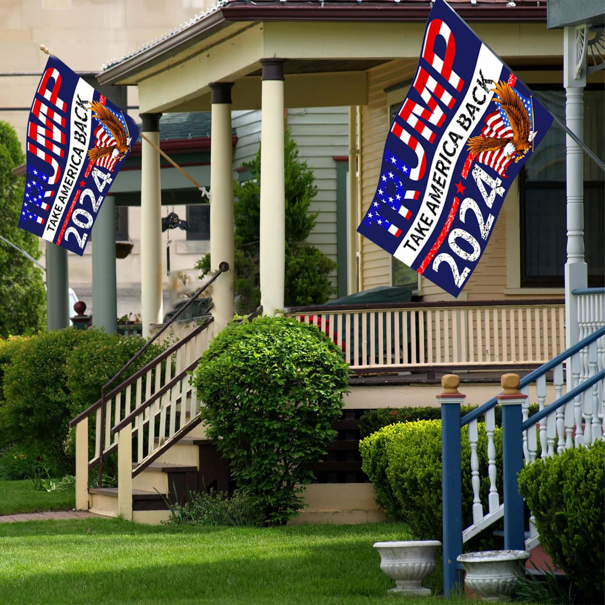Trump 2024 Flag 3x5 FT Outdoor Made in USA Double Sided 3 Ply, Large Donald Trump Flags 2024 Take America Back Flag, Heavy Duty Trump Garden Banner UV Protection Fade Resistant