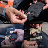 Dango Slim Minimalist Wallet for Men - RFID Blocking - Durable Dtex Water Resistant Material, Black