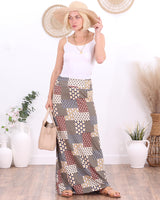 Popana Womens Long Maxi Skirt - Made in USA Long Skirts for Women Trendy - Casual Convertible Sundress Plus Size Maxi Skirt