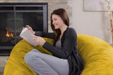 Chill Sack Bean Bag Chair: Giant 5' Memory Foam Furniture Bean Bag - Big Sofa with Soft Micro Fiber Cover - Black