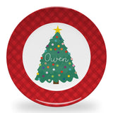 Tiny Expressions - Personalized Holiday Plates for Kids with Customized Name | BPA Free | Dishwasher Safe | Made in the USA (Christmas Plate)